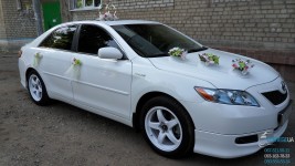 Свадебный автомобиль Toyota Camry Hybrid (Тойота Камри Гибрид) белого цвета. Изображение 2537