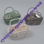Плетеные корзины из лозы, кашпо для цветов. Изображение 31309