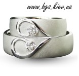 Обручальные кольца из белого золота. Изображение 44466