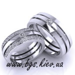 Обручальные кольца из белого золота. Изображение 44457