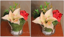 Букеты из полимерной глины и подарочные композиции. Изображение 5032