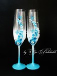 Свадебные бокалы ручной работы. Изображение 8154