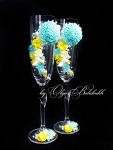 Свадебные бокалы ручной работы. Изображение 8150