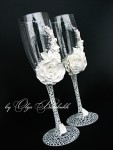 Свадебные бокалы ручной работы. Изображение 8143