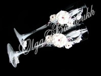 Свадебные бокалы ручной работы. Изображение 8145