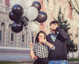 Черно-белая послесвадебная съемка Антона и Виктории