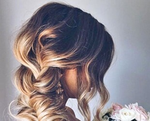 Свадебная прическа невесты с окрашиванием омбре Свадебная прическа невесты с окрашиванием омбре