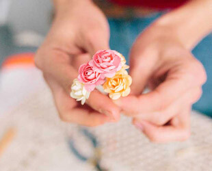 Обруч с цветами своими руками