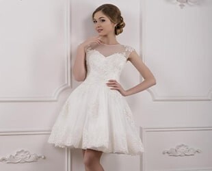 Короткое пышное свадебное платье Короткое пышное свадебное платье